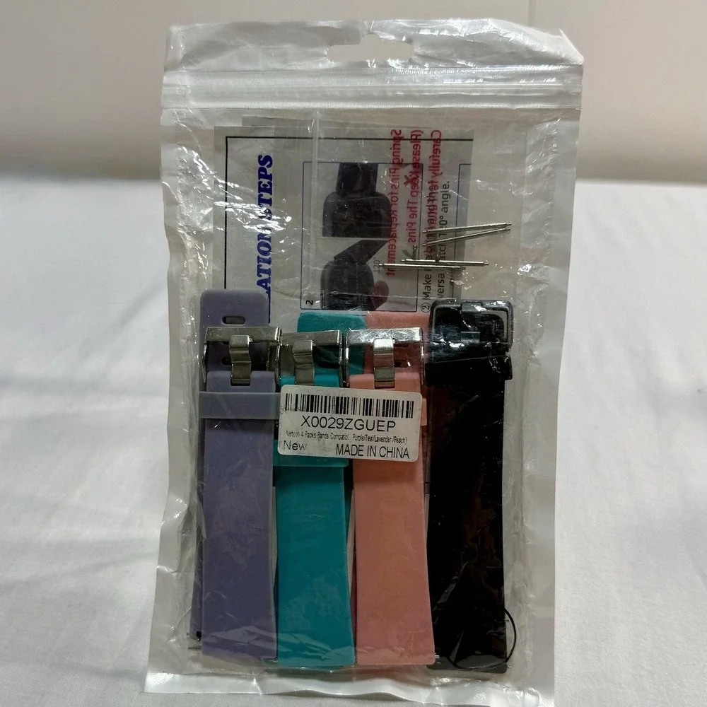 Soft Silicone Sport Bands For Fitbit Versa/Versa 2/Fitbit Versa‎ Lite 4 Pack
